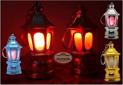 40Pcs Led Keychain Lantern Mini Portable Palace Lights Ramadan Decorative Keyring Lights for Camping Outdoor Party in Kuwait