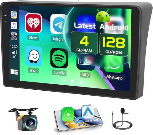 ستيريو سيارة 4+128 جيجابايت Android 15 لسيارة Nissan Frontier Pathfinder 2005-2008 Wireless Carplay Android Auto، ستيريو سيارة بشاشة تعمل باللمس 9 بوصة مع نظام تحديد المواقع العالمي، كاميرا احتياطية/بلوتوث/FM/RDS/EQ/WiFi/SWC in Saudi Arabia