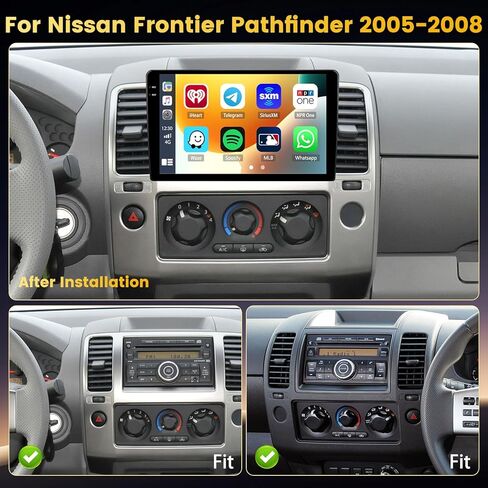 ستيريو سيارة 4+128 جيجابايت Android 15 لسيارة Nissan Frontier Pathfinder 2005-2008 Wireless Carplay Android Auto، ستيريو سيارة بشاشة تعمل باللمس 9 بوصة مع نظام تحديد المواقع العالمي، كاميرا احتياطية/بلوتوث/FM/RDS/EQ/WiFi/SWC in Saudi Arabia