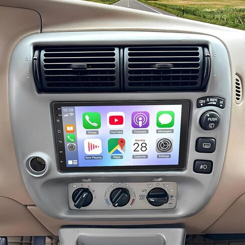 راديو ستيريو للسيارة 2 + 64 جيجا 7 بوصة مزدوج الدين لسيارة Ford Explorer 2002-2004 CarPlay اللاسلكي ووحدة رأس شاشة تعمل باللمس بتقنية البلوتوث التلقائي، ونظام تحديد المواقع العالمي (GPS) ومرآة وصلة الكاميرا الاحتياطية FM/RDS in Saudi Arabia