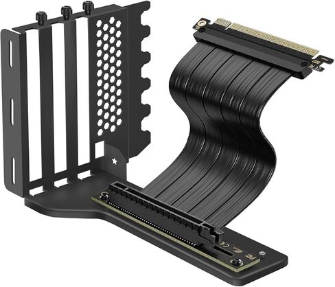حامل وحدة معالجة الرسومات الجرافيكية العمودي مع كابل رفع PCIE 4.0 مقاس 200 مم، ومجموعة حامل بطاقات الرسومات لحافظة ATX، وحامل دعم وحدة معالجة الرسومات مع امتداد Gen4 عالي السرعة، متوافق مع RTX 4090/4080/4070 AMD RX 7900 in Saudi Arabia