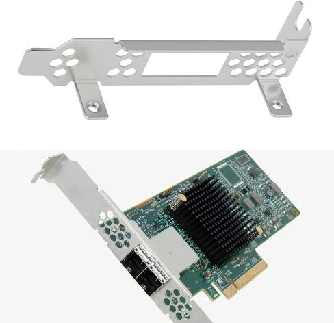 eMagTech 2pcs Low Profile Bracket P1276-0022M Compatible with LSI00343 SAS 9300-8e Compatible with DELL H830 in Saudi Arabia