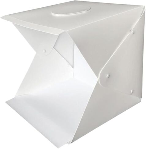 Portable 40cm Photo Light Box Tent with LED Dual Strip Lights and Two-Color Backdrops for Small Product Photography and Display in Saudi Arabia