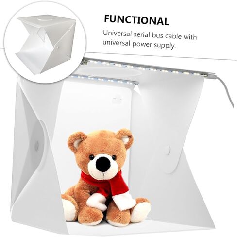 Portable 40cm Photo Light Box Tent with LED Dual Strip Lights and Two-Color Backdrops for Small Product Photography and Display in Saudi Arabia