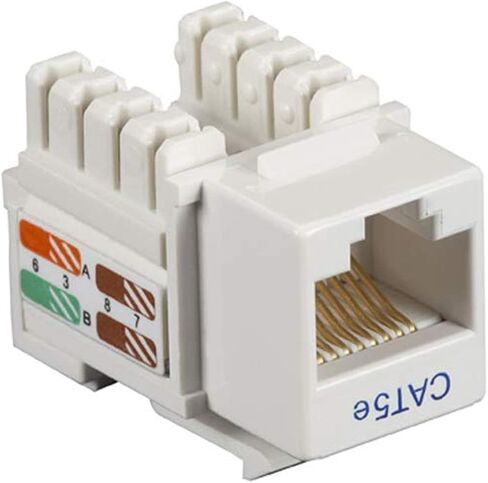 الصندوق الأسود CAT5EJ-WH-25PAK 25-Pack Cat5e Keystone Jack UNS Hielded White in Kuwait