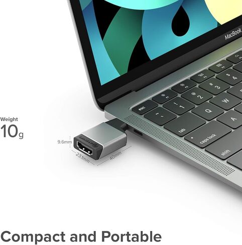 محول ALOGIC USB C إلى HDMI Mini 4K@60 هرتز متوافق مع MacBook Pro وAir وPixel Book وXPS وSurface وGalaxy وiPad Pro وAir 2020 والمزيد (متوافق مع Thunderbolt) in Saudi Arabia