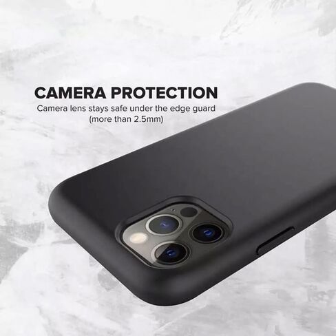 حافظة لهاتف Oukitel C62 Pro + واقي شاشة زجاجي مقسى - غطاء حماية من السيليكون الشفاف الناعم المرن المقاوم للصدمات من مادة TPU (أسود) in Saudi Arabia