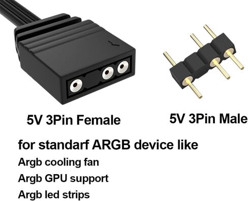4Pack 4 Pin to 3 Pin RGB Adapter for Corsair RGB HUB, Lighting Node CORE, Commander CORE and iCUE Commander CORE XT, Converter to Standard 5V 3 Pin ARGB Fan Device in Saudi Arabia