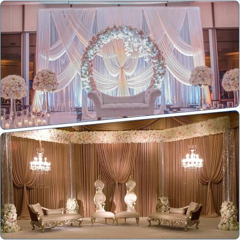 SLOW DOLPHIN 20 x 8.6ft Pipe and Drap Photo Studio Backdrop Stand Kit, Heavy Duty Adjustable Frame Backdrop Stand with Carry Bag for Event, Birthday Party, displays and Wedding Decoration. in Saudi Arabia