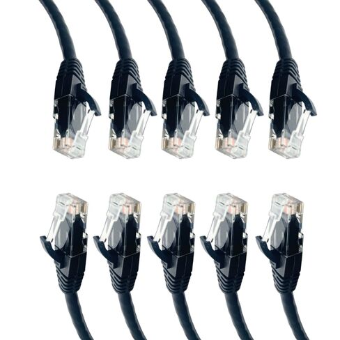 كابل إيثرنت Cat 6، 10 حزم، سلك تصحيح مع التمهيد، كابل LAN عالي السرعة 10 جيجابت في الثانية للإنترنت والشبكات وجهاز التوجيه والمودم والمحول والطابعة والخوادم ومركز بيانات تكنولوجيا المعلومات والكمبيوتر الشخصي وXbox وPS5 (أبيض، 1 قدم) in Saudi Arabia