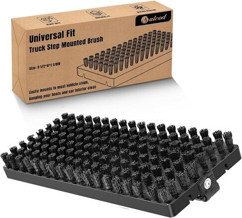 Truck Step Mounted Brush – Heavy Duty Boot Brush Cleaner for Trucks, RVs, SUVs & Semis – Fast Mud Removal with No-Tool Install – Built for Outdoor, Work, and Off-Road Demands in Kuwait