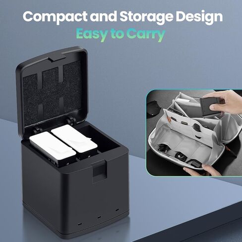 3 Packs Batteries 1800mAh for GoPro Hero 12 11 10 9 Black with 2 Channel Battery Charging Station Charger Kit in Saudi Arabia