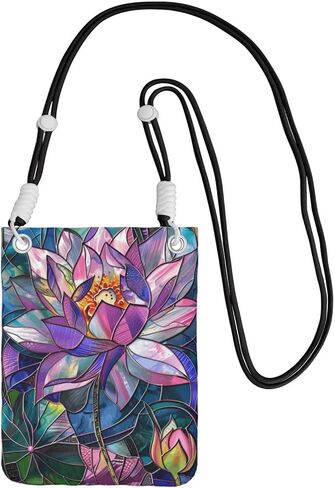 Women's Crossbody Phone Bag, Black Shoulder Strap, Adjustable Shoulder Strap, Vintage Sea Turtle Pattern in Saudi Arabia