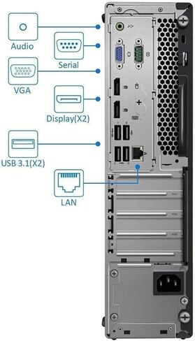 كمبيوتر سطح المكتب Lenovo ThinkCentre M720S SFF، Core 8100 3.6 جيجا هرتز، ذاكرة وصول عشوائي 8 جيجا، 256 جيجا SSD، لوحة مفاتيح وماوس، واي فاي، Windows11 Pro (متجدد) in Kuwait