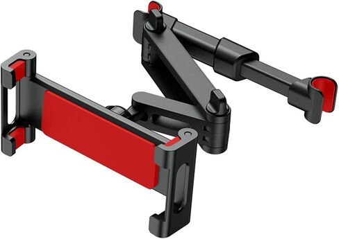 حامل الكمبيوتر اللوحي للسيارة - حامل خلفي قابل للتعديل 360 درجة مع تصميم صديق للأطفال، يناسب الأجهزة مقاس 4.7 بوصة - 12.9 بوصة، أساسيات رحلة الطريق (الإصدار الأحمر) in Kuwait