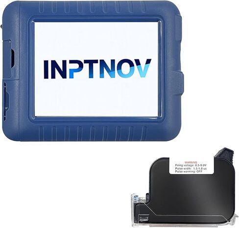 طابعة INPTNOV Mini Inkiet لشعار QR Code التاريخ، رقم الباركود، الرقم التسلسلي على أي شيء، ملابس معدنية من الورق المقوى والخشب والبلاستيك، قدرة تحمل طويلة 16 ساعة، فوهة 0.5 بوصة، حبر سريع الجفاف 42 مل B in Saudi Arabia