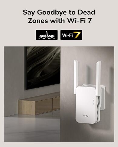 Cudy BE3600 Dual Band Wi-Fi 7 Repeater Signal Booster with Gigabit Ethernet Port, Access Point, APP Setup, Cudy Mesh and APP Support, RE3600 in Saudi Arabia