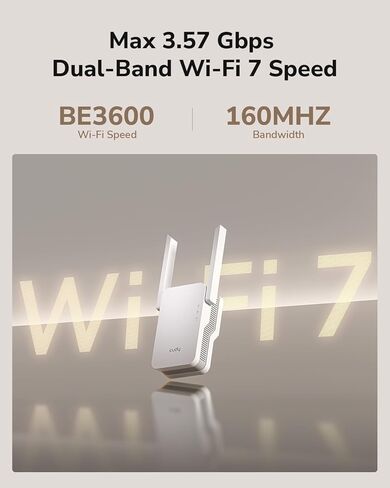 Cudy BE3600 Dual Band Wi-Fi 7 Repeater Signal Booster with Gigabit Ethernet Port, Access Point, APP Setup, Cudy Mesh and APP Support, RE3600 in Saudi Arabia