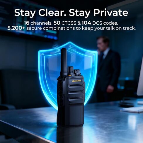 أجهزة اتصال لاسلكية HA-23S FRS، أجهزة اتصال لاسلكية طويلة المدى بطول 35 ميلًا مع كابل برمجة، عمر بطارية لمدة أسبوع واحد، أجهزة راديو ثنائية الاتجاه، راديو محمول معتمد قابل لإعادة الشحن MIL-STD-810، (عبوتان) أسود in Kuwait