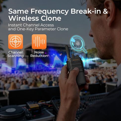 أجهزة اتصال لاسلكية HA-23S FRS، أجهزة اتصال لاسلكية طويلة المدى بطول 35 ميلًا مع كابل برمجة، عمر بطارية لمدة أسبوع واحد، أجهزة راديو ثنائية الاتجاه، راديو محمول معتمد قابل لإعادة الشحن MIL-STD-810، (عبوتان) أسود in Kuwait