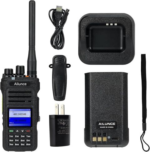 راديو Retevis Ailunce HA1G GMRS، غرد، راديو محمول GMRS مع كابل، IP67 مقاوم للماء، NOAA، 2800 مللي أمبير، راديو ثنائي الاتجاه قادر على التكرار مع شحن USB-C، لعاصفة ثلجية، إعصار، الطوارئ in Saudi Arabia