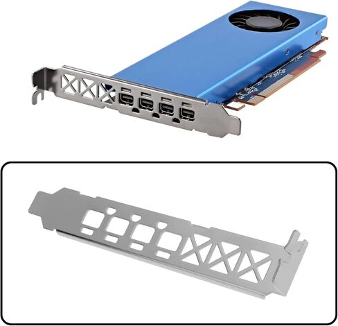 2pcs Full Height Bracket Compatible with AMD FirePro Radeon WX4100 WX 4100 WX3200 WX 3200 in Saudi Arabia