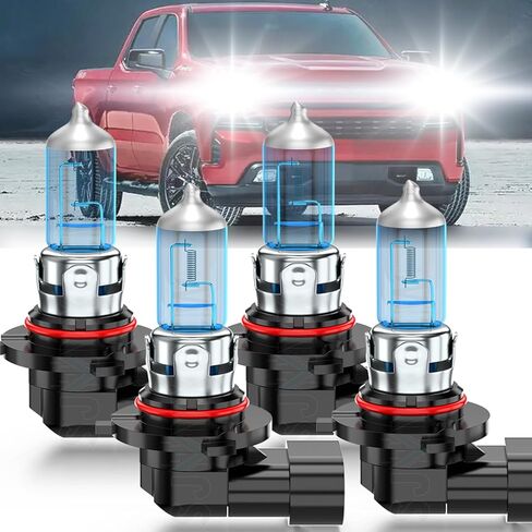 Compatible for Hyundai Elantra 2013 2014 2015 2016 2017 2018,H7 High Beam 9005 Low Beam Headlight Bulbs,Super Bright 5500K White High Performance Halogen Light Bulbs,Pack of 4 in Kuwait
