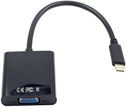 USB-C USB3.1 Type C for Adapter Cable VGA Male to VGA Female Video Transfer Converter 1080P for 12 inch in Kuwait