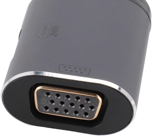 محول VGA لواجهة الوسائط المتعددة من USB C إلى HD، محور متعدد المنافذ مع واجهة وسائط متعددة عالية الدقة 4K عند 60 هرتز وVGA 1080 بكسل، للهاتف المحمول والكمبيوتر اللوحي in Saudi Arabia