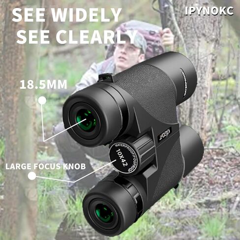 12x42 High Powered Binoculars for Adults, Clear Optics for Wildlife & Sports, Essential Camping Gear & Hunting Gear for Outdoor Adventures and Travel in Kuwait