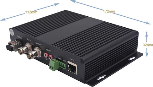 Bidirectional HD-SDI Over Fiber Optic Converter Uncompressed SDI Video Audio Ethernet RS485 Data to Fiber Extender Adapter,LC Singlemode Single Fiber up to 20Km No Delay in Saudi Arabia