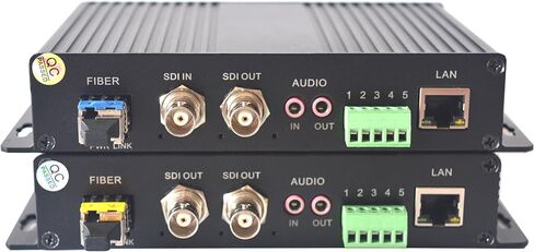 Bidirectional HD-SDI Over Fiber Optic Converter Uncompressed SDI Video Audio Ethernet RS485 Data to Fiber Extender Adapter,LC Singlemode Single Fiber up to 20Km No Delay in Saudi Arabia