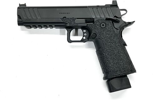شريط قبضة مسدس Handleitgrips متوافق مع Springfield Prodigy - شريط قبضة مسدس مطاطي محكم من سلسلة Black Edge، سهل التركيب، أجزاء وإكسسوارات البندقية، مملوكة للمحاربين القدامى، صنع في الولايات المتحدة الأمريكية in Kuwait