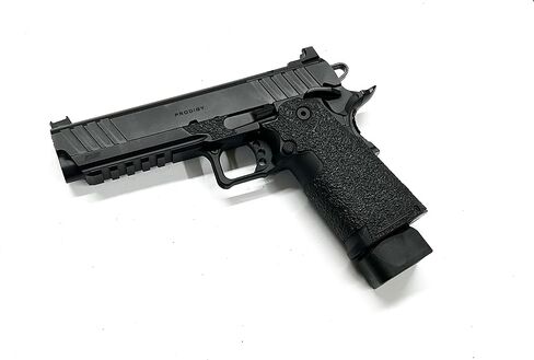 شريط قبضة مسدس Handleitgrips متوافق مع Springfield Prodigy - شريط قبضة مسدس مطاطي محكم من سلسلة Black Edge، سهل التركيب، أجزاء وإكسسوارات البندقية، مملوكة للمحاربين القدامى، صنع في الولايات المتحدة الأمريكية in Kuwait