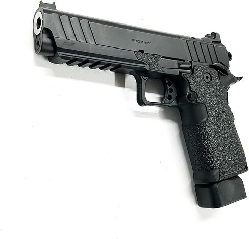 شريط قبضة مسدس Handleitgrips متوافق مع Springfield Prodigy - شريط قبضة مسدس مطاطي محكم من سلسلة Black Edge، سهل التركيب، أجزاء وإكسسوارات البندقية، مملوكة للمحاربين القدامى، صنع في الولايات المتحدة الأمريكية in Kuwait