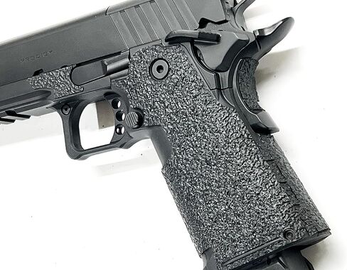 شريط قبضة مسدس Handleitgrips متوافق مع Springfield Prodigy - شريط قبضة مسدس مطاطي محكم من سلسلة Black Edge، سهل التركيب، أجزاء وإكسسوارات البندقية، مملوكة للمحاربين القدامى، صنع في الولايات المتحدة الأمريكية in Kuwait
