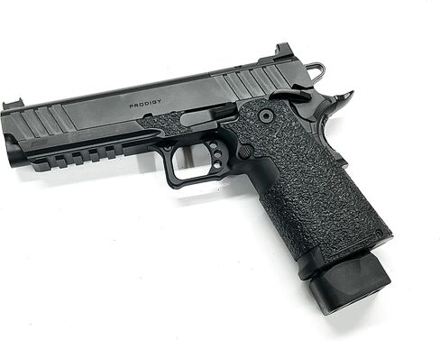شريط قبضة مسدس Handleitgrips متوافق مع Springfield Prodigy - شريط قبضة مسدس مطاطي محكم من سلسلة Black Edge، سهل التركيب، أجزاء وإكسسوارات البندقية، مملوكة للمحاربين القدامى، صنع في الولايات المتحدة الأمريكية in Kuwait
