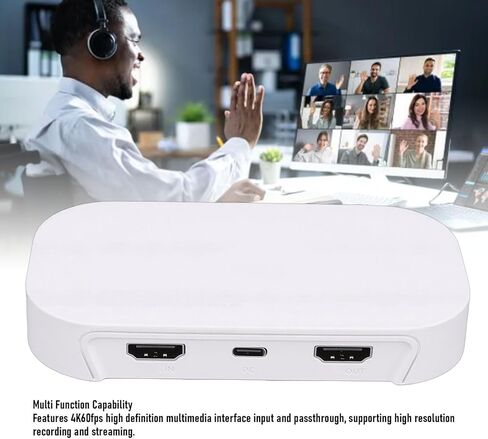 بطاقة فيديو صوتية للألعاب من Zopsc، بطاقة ألعاب 4K، USB 3.2 Gen1، واجهة وسائط متعددة عالية الدقة للبث والتسجيل in Saudi Arabia