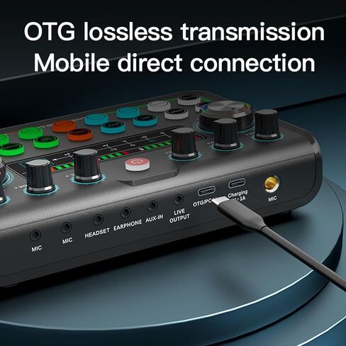 P99 Studio Grade Podcast Sound Card Condenser Mic Live Broadcast Music Studio Noise Cancelling Wide Compatibility USB Sound Card in Saudi Arabia