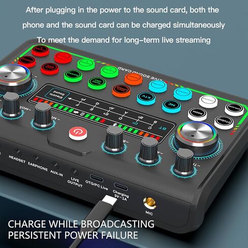 P99 Studio Grade Podcast Sound Card Condenser Mic Live Broadcast Music Studio Noise Cancelling Wide Compatibility USB Sound Card in Saudi Arabia