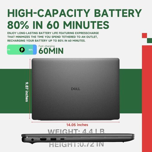 Dell 16 Touchscreen Laptop Computer - Intel 10-Core 7 150U (up to 5.4 GHz), 32 GB DDR5 RAM, 1 TB SSD, 16" FHD+ Touch Display, Backlit KB, Wi-Fi 6, Copilot AI, Windows 11 Pro, Black in Kuwait