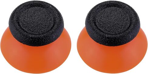 eXtremeRate Black ＆ Orange Dual-Color Thumbsticks Replacement Joystick for PS4, for PS4 Slim Pro Controller and for PS5 Controllers in Saudi Arabia