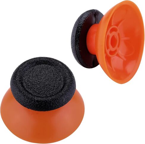 eXtremeRate Black ＆ Orange Dual-Color Thumbsticks Replacement Joystick for PS4, for PS4 Slim Pro Controller and for PS5 Controllers in Saudi Arabia