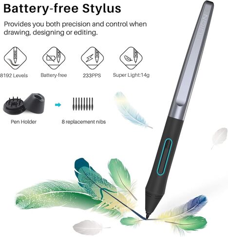 مجموعة تابلت الرسم HUION Inspiroy H640P مع قفاز رسم للفنانين من HUION مقاس كبير in Saudi Arabia