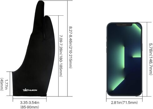مجموعة تابلت الرسم HUION Inspiroy H640P مع قفاز رسم للفنانين من HUION مقاس كبير in Saudi Arabia