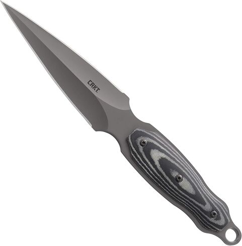 CRKT Shrill Fixed Blade Knife with Sheath: Stainless Steel Plain Edge Blade, Micarta Handle, 2075 in Saudi Arabia