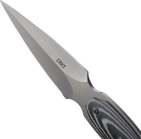 CRKT Shrill Fixed Blade Knife with Sheath: Stainless Steel Plain Edge Blade, Micarta Handle, 2075 in Saudi Arabia