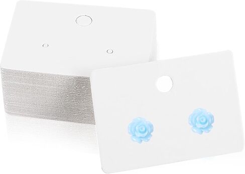 Tyqour 100Pcs Earring Display Cards,1.7inch Earring Cards with Holes, Kraft Paper Earring Holder Cards, Earring Cards for Selling, Earring Jewelry Packaging for Hanging Earring Jewelry in Saudi Arabia