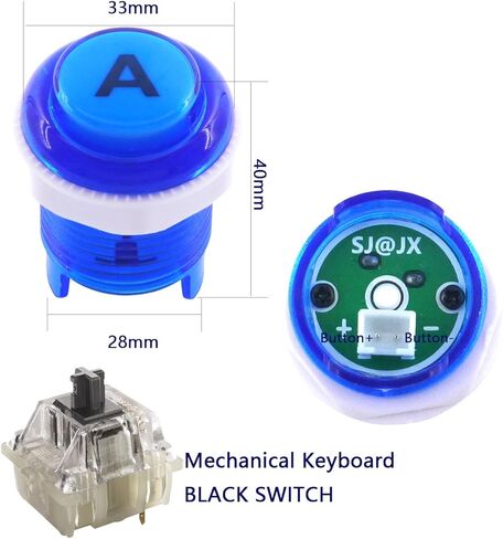 جهاز تحكم في الألعاب SJ@JX Arcade مزود بمنفذ USB ولوحة ألعاب Cherry MX وزر Microswitch و8 اتجاهات لجهاز Nintendo Switch PC PS3 Retropie Raspberry Pi MAME in Saudi Arabia
