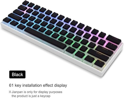 Pudding Dual-Color keycaps, Made of PBT Material, keycap Set with keycap Puller – Full 112-key Set, Transparent and White Jelly Style, Suitable for 61/62/64/68/84/87/104/108 Keyboards. in Saudi Arabia